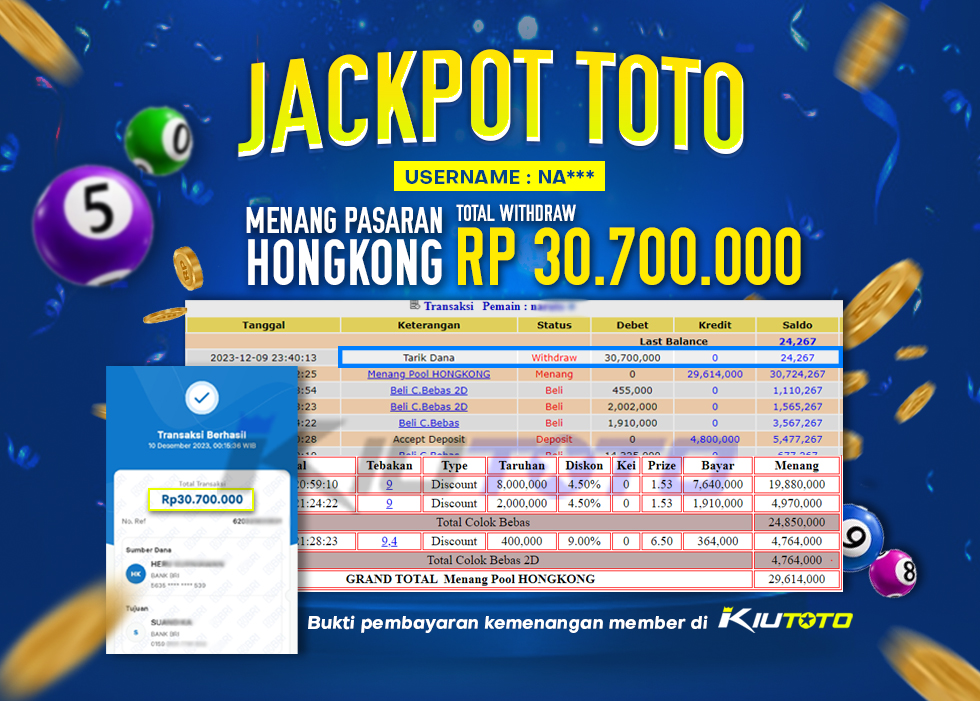 JACKPOT TOGEL 40 JT LANGSUNG LUNAS DI BAYAR KIUTOTO